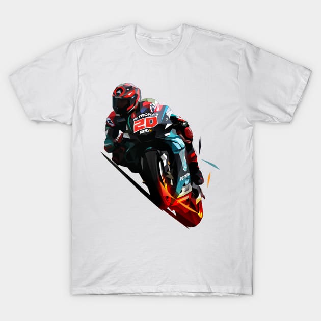 Fabio Quartararo Low Poly T-Shirt by pxl_g